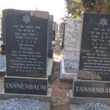 TANNENBAUM Hyme -1970 &amp; Pauline -1978