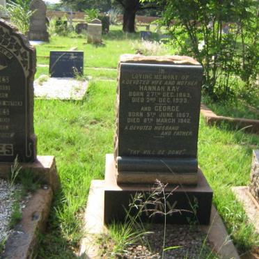 KAY George 1867-1942 &amp; Hannah 1869-1933