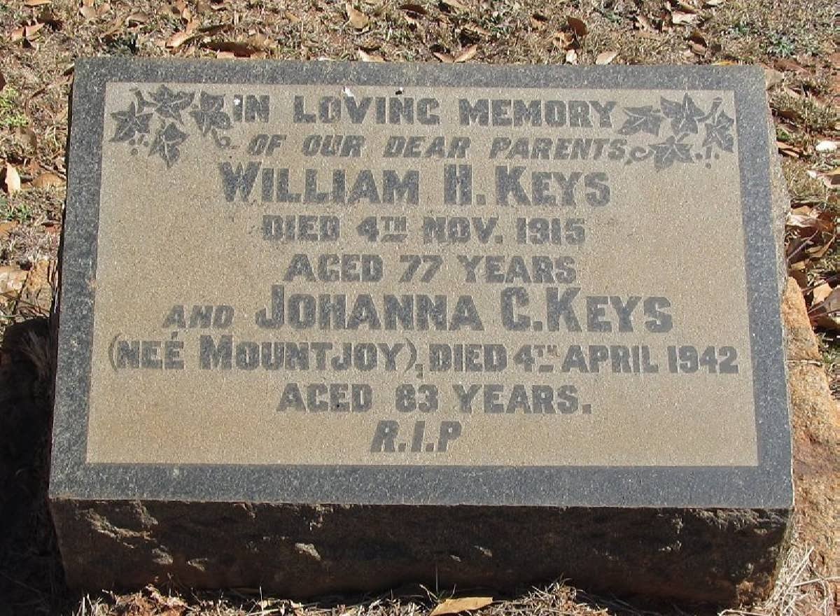 KEYS William H. -1915 &amp; Johanna C. MOUNTJOY -1942