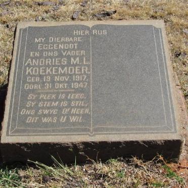 KOEKEMOER Andries M.L. 1917-1947