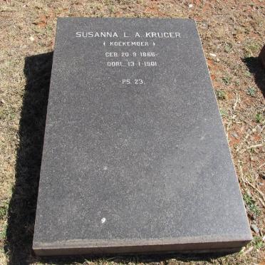 KRUGER Susanna L.A. nee KOEKEMOER 1866-1901