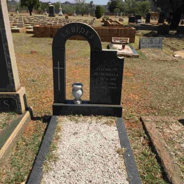 LEBIDES Elizabeth Petronella 1895-1984