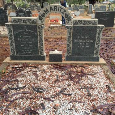 MARITZ Francois J.S. 1903-1968 &amp; Elizabeth Magrieta 1907-1992