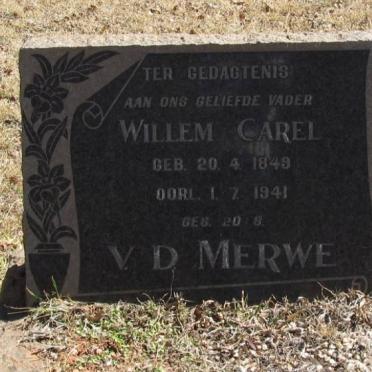 MERWE Willem Carel, van der 1849-1941