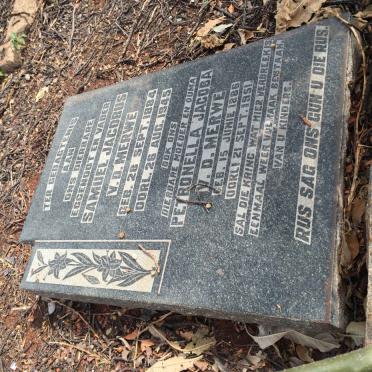 MERWE Samuel Jacobus, v.d. 1884-1945 &amp; Petronella Jacoba 1886-1951