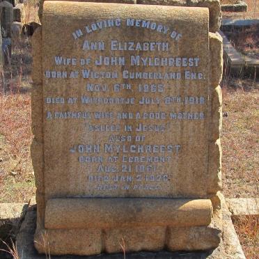 MYLCHREEST John 1861-1926 &amp; Ann Elizabeth 1865-1918