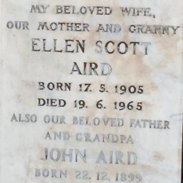 AIRD John 1899-1974 &amp; Ellen Scott 1905-1965