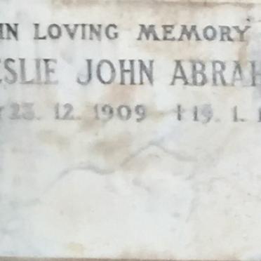 ABRAHALL Leslie John 1909-1967