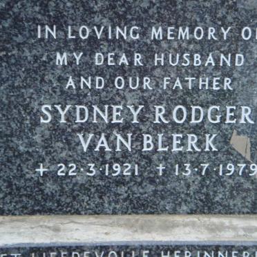 BLERK Sydney Rodger, van 1921-1979