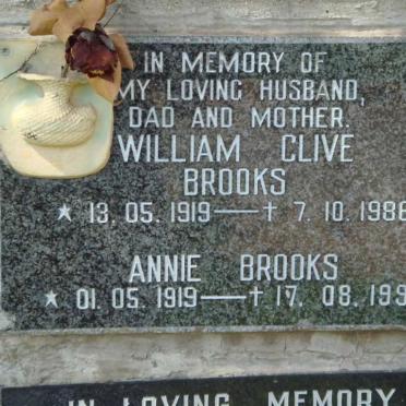 BROOKS William Clive 1919-1986 &amp; Annie 1919-1991