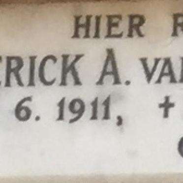 BERGH Frederick A., van den 1911-1966