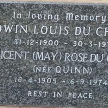 CHENNE Edwin Louis, du 1900-1973 &amp; Milicent Rose QUINN 1905-1974