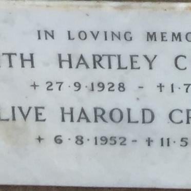CRICHTON Keith Hartley 1928-1971 :: CRICHTON Clive Harold 1952-1973