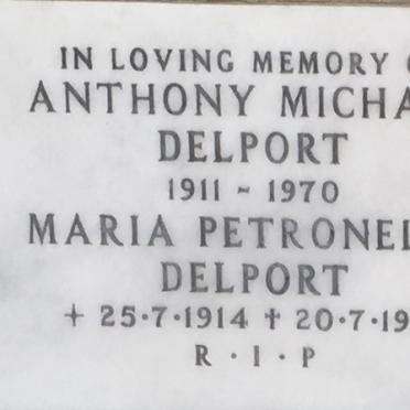 DELPORT Anthony Michael 1911-1970 &amp; Maria Petronella 1914-1987