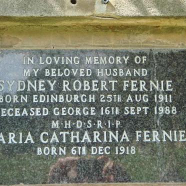 FERNIE Sydney Robert 1911-1988 &amp; Maria Catharina 1918-