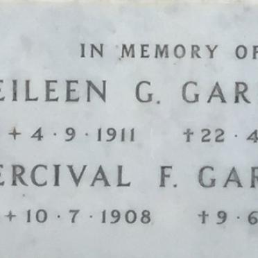 GARNETT Percival F. 1908-1970 &amp; Eileen G. 1911-1970