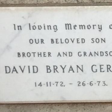 GERBER David Bryan 1972-1973
