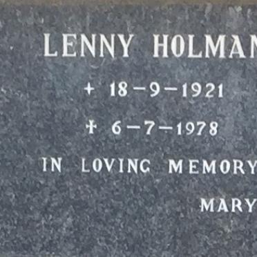 HOLMAN Lenny 1921-1978