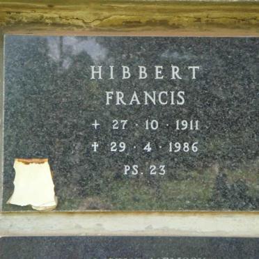 HIBBERT Francis 1911-1986