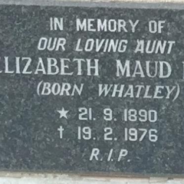 HILL Elizabeth Maud nee WHATLEY 1890-1976