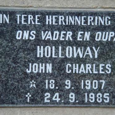 HOLLOWAY John Charles 1907-1985