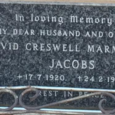 JACOBS David Creswell Marmaduke 1920-1974