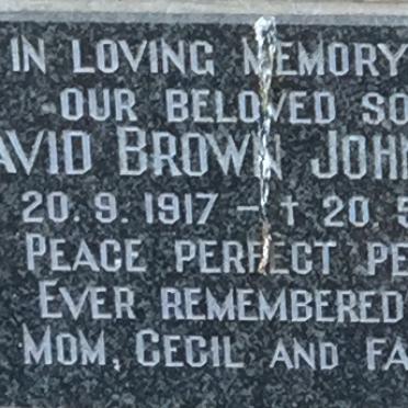 JOHNSTON David Brown 1917-1970