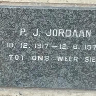 JORDAAN P.J. 1917-1976