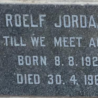 JORDAAN Roelf 1922-1969