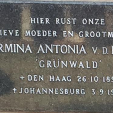 KRAATS Hermina Antonia, v.d. nee GRÜNWALD 1891-1973