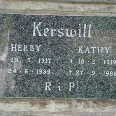 KERSWILL Herby 1917-1989 &amp; Kathy 1919-1986