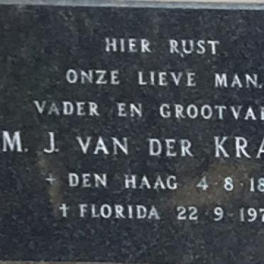 KRAATS M.J., van der 1889-1971