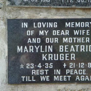 KRUGER Marylin Beatrice 1935-1986