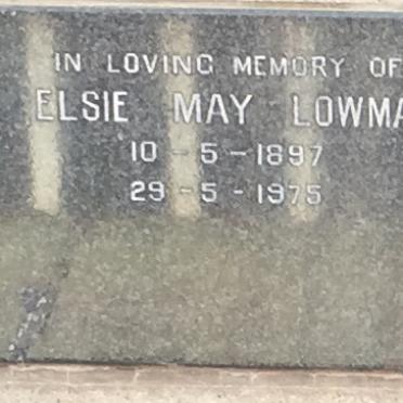 LOWMAN Elsie May 1897-1975