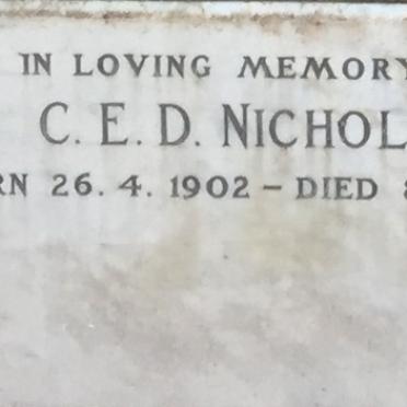 NICHOLLS C.E.D. 1902-1963