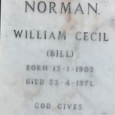 NORMAN Wiliam Cecil 1902-1971