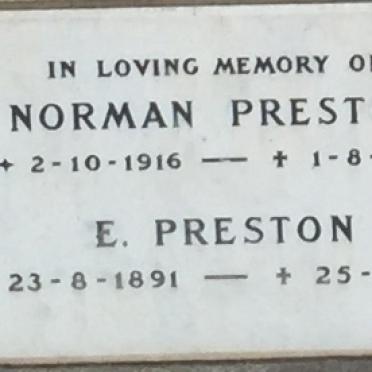 PRESTON E. 1891-1977 :: PRESTON Norman 1916-1970