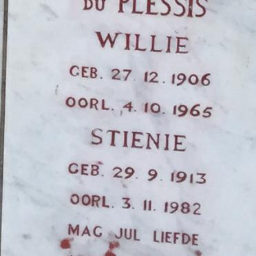 PLESSIS Willie, du 1906-1965 &amp; Stienie 1913-1982