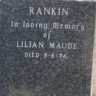 RANKIN Lilian Maude -1974