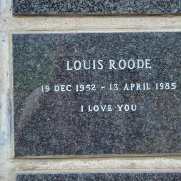 ROODE Louis 1952-1985