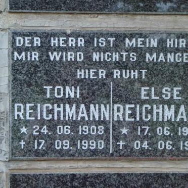 REICHMANN Toni 1908-1990 &amp; Else 1908-1983