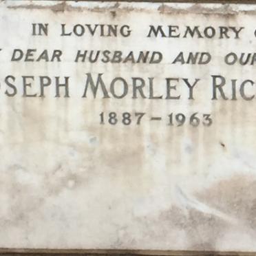 RICHARDS Joseph Morley 1887-1963