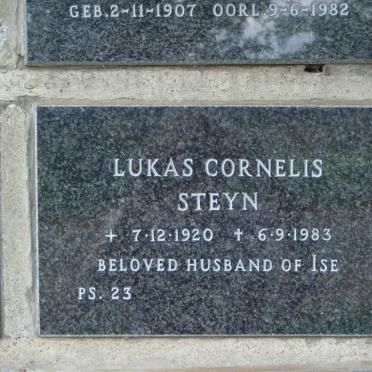 STEYN Lukas Cornelis 1920-1983