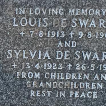 SWARDT Louis, de 1913-1969 &amp; Sylvia 1923-1990