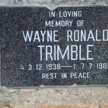 TRIMBLE Wayne Ronald 1938-1986