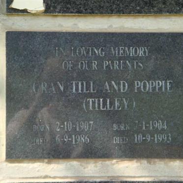 TILLEY Till 1907-1986 &amp; Poppie 1904-1993 
