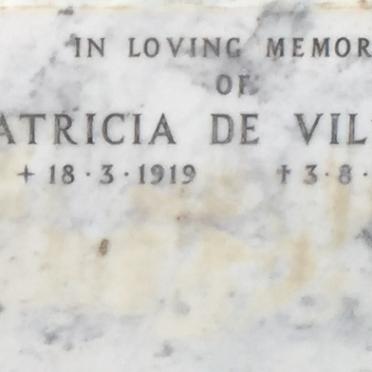 VILLIERS Patricia, de 1919-1970