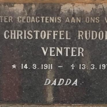 VENTER Christoffel Rudolph 1911-1974