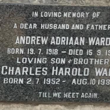WARD Andrew Adriaan 1918-1974 :: WARD Charles Harold 1952-1985