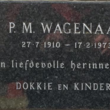 WAGENAAR P.M. 1910-1973